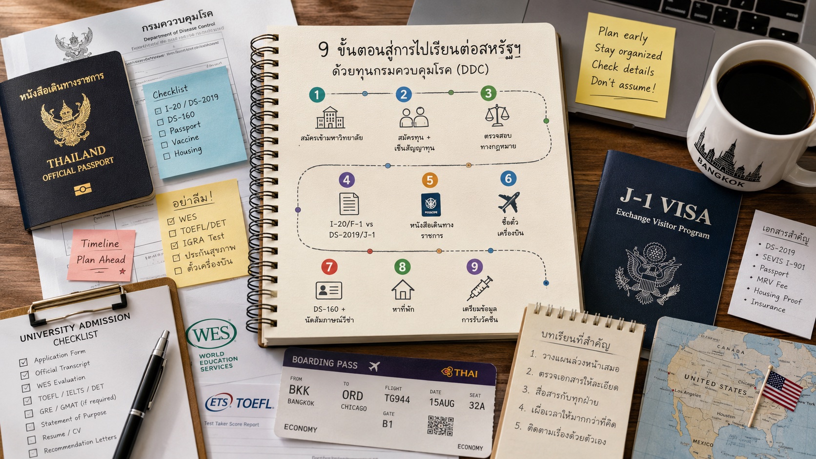 คู่มือเตรียมตัว: ทุนรัฐบาล + ปริญญาโทที่สหรัฐฯ (จากประสบการณ์จริง)