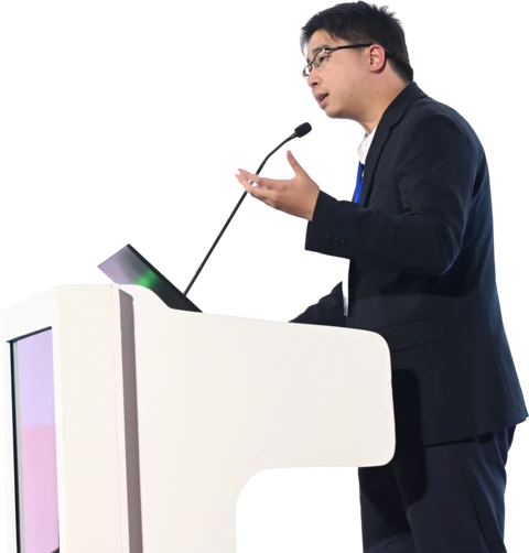 Vitchakorn Poonyakanok presenting at BRIDGE-AI Summit 2026