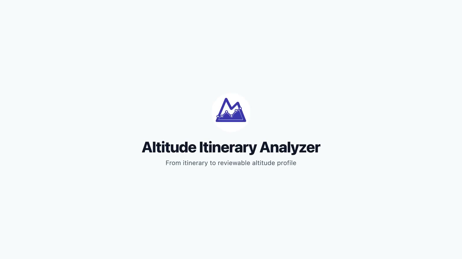 Altitude Itinerary Analyzer