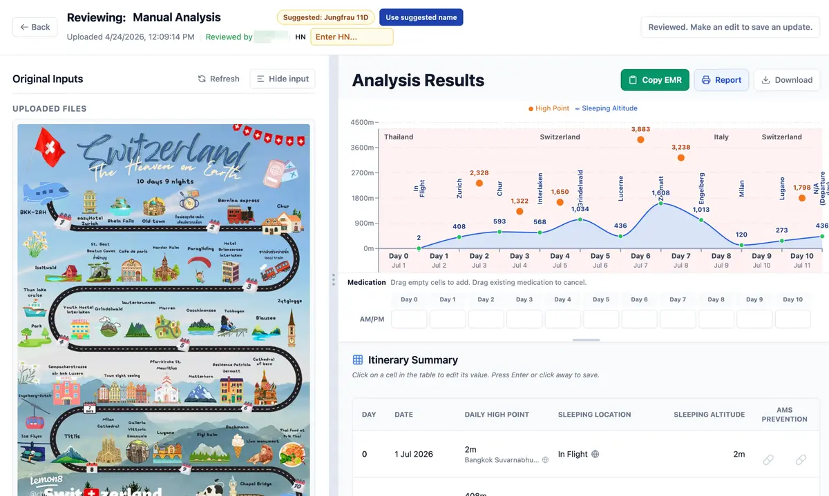Altitude Itinerary Analyzer preview